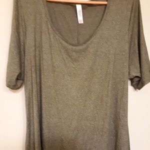 Olive green heathered perfect tee